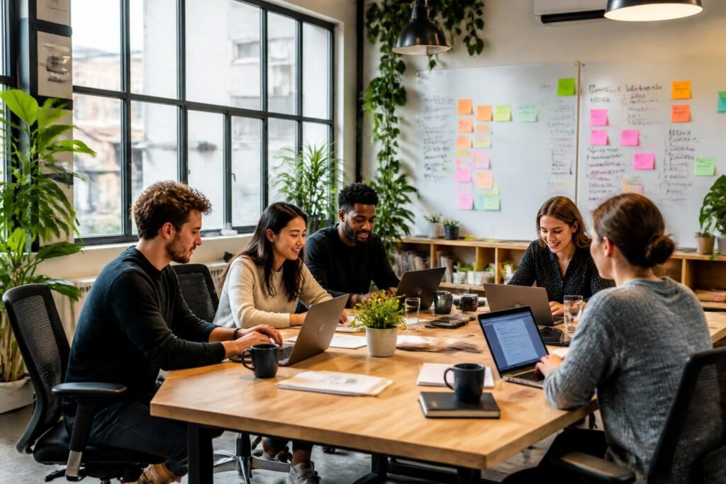 découvrez des idées d'aménagement d'espaces de travail collaboratifs pour stimuler la créativité et booster la productivité de votre équipe.