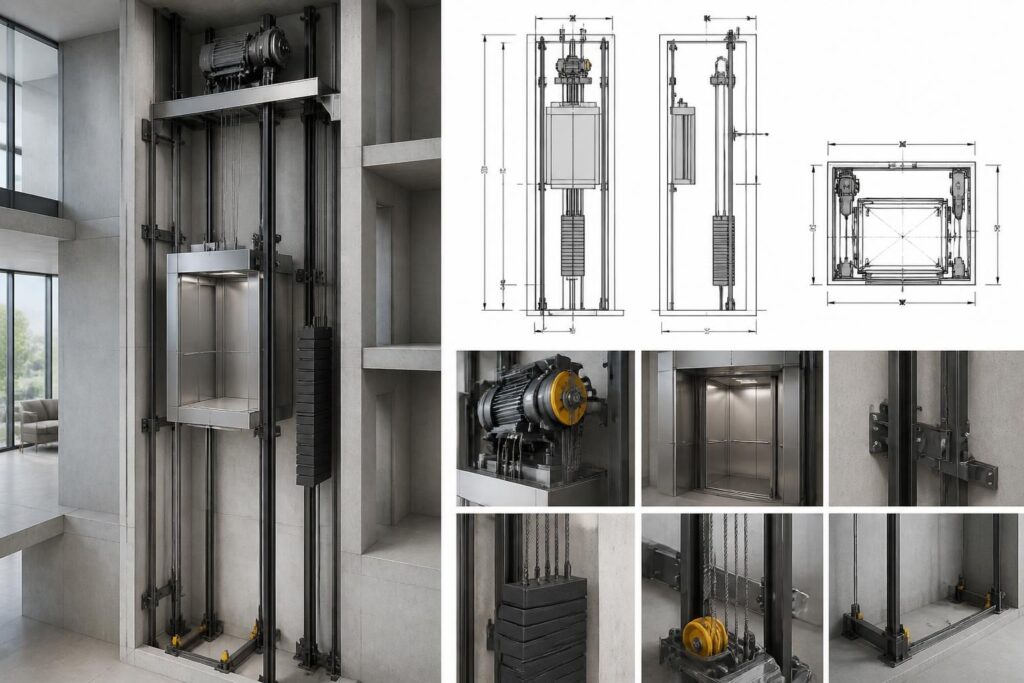 découvrez les dimensions, plans et normes essentiels pour concevoir une cage d'ascenseur conforme et adaptée à vos besoins.