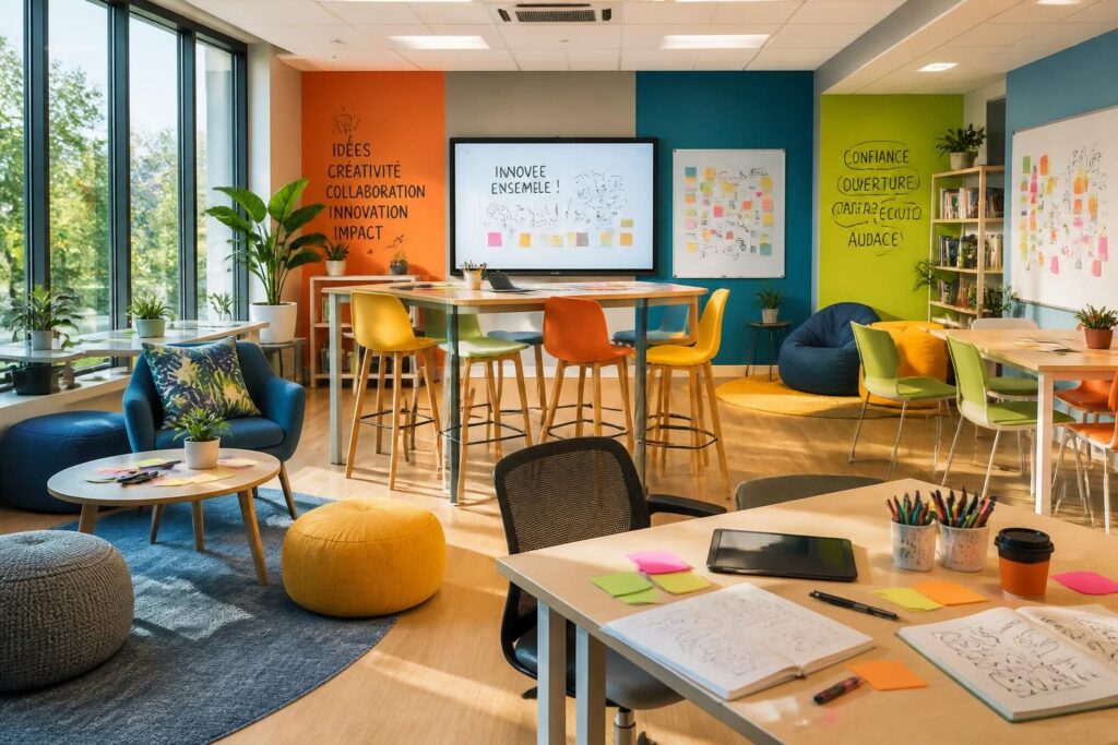 découvrez comment aménager un espace de créativité en entreprise pour stimuler l'innovation et favoriser la collaboration entre vos équipes.